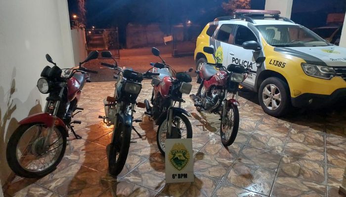Três Barras - Polícia Militar apreende motocicletas com irregularidades 